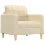 Armchair with stool cream fabric 60 cm by vidaXL, Sofas - Ref: Foro24-3200995, Price: 186,79 €, Discount: %