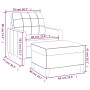 Sessel mit Hocker aus cremefarbenem Stoff 60 cm von vidaXL, Sofas - Ref: Foro24-3200995, Preis: 189,64 €, Rabatt: %