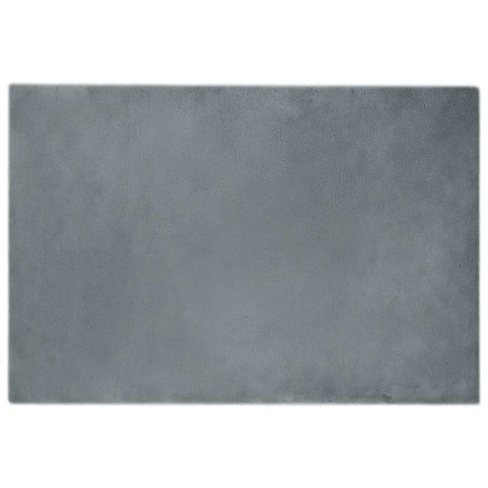 Alfombra de Piel Sintética de Conejo Antracita 120 x 170 cm