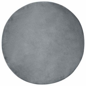 Alfombra de Piel Sintética de Conejo Olite Antracita Ø 200 cm en Alfombras | Comprar online en Foro24