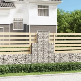 Gabionen-Wandkörbe aus verzinktem Draht, 6 Einheiten von vidaXL, Zaunpaneele - Ref: Foro24-141049, Preis: 95,80 €, Rabatt: %