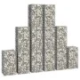 Gabion wall baskets galvanized wire 6 units by vidaXL, fence panels - Ref: Foro24-141049, Price: 95,80 €, Discount: %