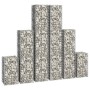 Gabionen-Wandkörbe aus verzinktem Draht, 6 Einheiten von vidaXL, Zaunpaneele - Ref: Foro24-141049, Preis: 94,38 €, Rabatt: %