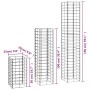 Gabionen-Wandkörbe aus verzinktem Draht, 6 Einheiten von vidaXL, Zaunpaneele - Ref: Foro24-141049, Preis: 94,38 €, Rabatt: %