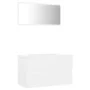 White engineered wood bathroom furniture set by vidaXL, Bathroom furniture - Ref: Foro24-3071594, Price: 221,70 €, Discount: %