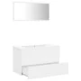 Weißes Badezimmermöbelset aus Holzwerkstoff von vidaXL, Badezimmermöbel - Ref: Foro24-3071594, Preis: 221,70 €, Rabatt: %