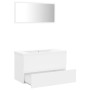 Weißes Badezimmermöbelset aus Holzwerkstoff von vidaXL, Badezimmermöbel - Ref: Foro24-3071594, Preis: 226,34 €, Rabatt: %