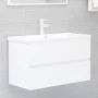Weißes Badezimmermöbelset aus Holzwerkstoff von vidaXL, Badezimmermöbel - Ref: Foro24-3071594, Preis: 221,70 €, Rabatt: %