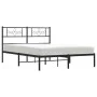 Bettgestell mit schwarzem Metallkopfteil 150x200 cm von vidaXL, Betten und Lattenroste - Ref: Foro24-355269, Preis: 102,46 €,...