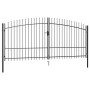 Puerta doble para valla con puntas de lanza 400x225 cm