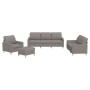Sofagarnitur mit Kissen, 4-teilig, taupegrauer Stoff von vidaXL, Sofas - Ref: Foro24-3201257, Preis: 649,35 €, Rabatt: %