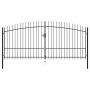 Puerta doble para valla con puntas de lanza 400x225 cm