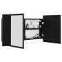 Bathroom mirror cabinet with LED light black acrylic 90x12x45 cm by vidaXL, bathroom vanities - Ref: Foro24-804973, Price: 69...