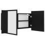 Bathroom mirror cabinet with LED light black acrylic 90x12x45 cm by vidaXL, bathroom vanities - Ref: Foro24-804973, Price: 69...