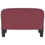 Reposapiés de tela rojo tinto 60x50x41 cm de vidaXL, Otomanas - Ref: Foro24-349333, Precio: 52,05 €, Descuento: %