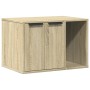 Mueble arenero para gatos madera roble Sonoma 60x40x40 cm