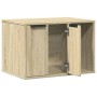 Mueble arenero para gatos madera roble Sonoma 60x40x40 cm