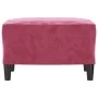 Reposapiés de terciopelo rojo tinto 60x50x41 cm de vidaXL, Otomanas - Ref: Foro24-349297, Precio: 51,12 €, Descuento: %