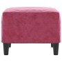 Fußhocker aus rotem Samt, 60 x 50 x 41 cm von vidaXL, Osmanen - Ref: Foro24-349297, Preis: 52,04 €, Rabatt: %