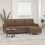 3-seater sofa with brown fabric stool 180 cm by vidaXL, Sofas - Ref: Foro24-3201004, Price: 306,26 €, Discount: %