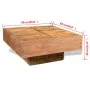 Brauner quadratischer Couchtisch aus Mangoholz von vidaXL, Couchtisch - Ref: Foro24-241132, Preis: 238,37 €, Rabatt: %
