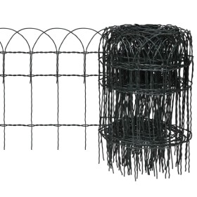 Rasenzaun aus pulverbeschichtetem Eisen, 10 x 0,4 m von vidaXL, Garteneinfassung und Einfassung - Ref: Foro24-141071, Preis: ...