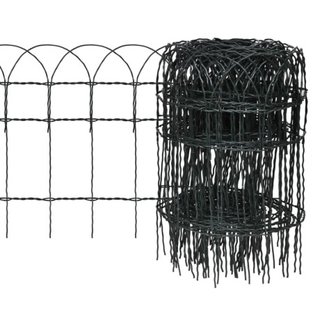 Rasenzaun aus pulverbeschichtetem Eisen, 10 x 0,4 m von vidaXL, Garteneinfassung und Einfassung - Ref: Foro24-141071, Preis: ...