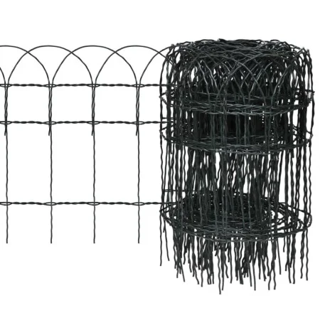 Rasenzaun aus pulverbeschichtetem Eisen, 10 x 0,4 m von vidaXL, Garteneinfassung und Einfassung - Ref: Foro24-141071, Preis: ...