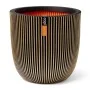 Capi Groove Flower Pot black and gold 35x34 cm by Capi, Pots and planters - Ref: Foro24-445486, Price: 67,19 €, Discount: %