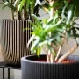 Capi Groove Blumentopf schwarz und gold 35x34 cm von Capi, Töpfe und Pflanzgefäße - Ref: Foro24-445486, Preis: 67,19 €, Rabat...