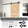 Schiebetür mit Beschlägen aus massivem Kiefernholz, 80 x 210 cm von vidaXL, Türen - Ref: Foro24-3057488, Preis: 206,86 €, Rab...