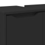Armario para lavabo de baño con estante Negro 60 x 30 x 60 cm