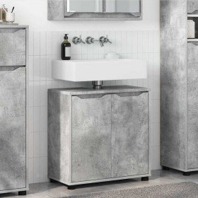 Armario para lavabo de baño Gris Concreto 60 x 30 x 60 cm en Tocadores de baño | Comprar online en Foro24