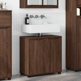 Armario para lavabo de baño Manual Roble Marrón 60 x 30 x 60 cm en Tocadores de baño | Comprar online en Foro24