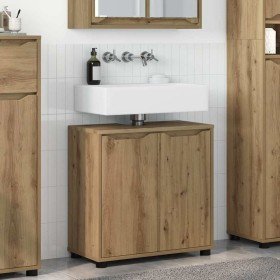 Armario para lavabo de baño Roble artesanal 60 x 30 x 60 cm en Tocadores de baño | Comprar online en Foro24