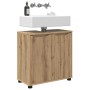 Armario para lavabo de baño Roble artesanal 60 x 30 x 60 cm