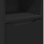 Gabinete de Baño Negro 30,5 x 30 x 195 cm Madera contrachapada