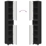 Gabinete de Baño Negro 30,5 x 30 x 195 cm Madera contrachapada