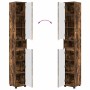 Gabinete de Baño con estante Roble ahumado 30,5 x 30 x 195 cm