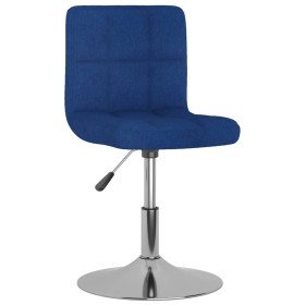 Silla de comedor giratoria tela azul Silla de comedor giratoria tela azul