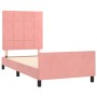 Pink velvet bed frame with headboard 90x200 cm by vidaXL, Beds and slatted bases - Ref: Foro24-3125738, Price: 165,13 €, Disc...