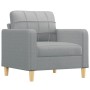 Armchair with stool light gray fabric 60 cm by vidaXL, Sofas - Ref: Foro24-3200993, Price: 204,16 €, Discount: %