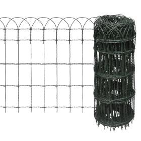 Powder coated iron lawn fence 10x0.65 m by vidaXL, Garden edging and edging - Ref: Foro24-141073, Price: 48,02 €, Discount: %