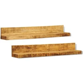 Wandregale 2 Stück Massivholz von vidaXL, Regale und Regale - Ref: Foro24-241088, Preis: 120,67 €, Rabatt: %