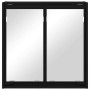 Armario con espejo de baño con estante Negro 60 x 20 x 60 cm