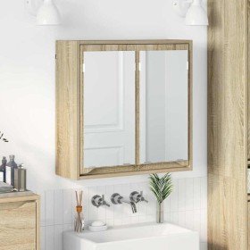 Armario con espejo de baño Roble Sonoma 60 x 20 x 60 cm en Tocadores de baño | Comprar online en Foro24