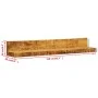 Estantes de pared 2 uds madera maciza de vidaXL, Estantes y estanterías - Ref: Foro24-241088, Precio: 120,32 €, Descuento: %