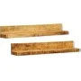 Estantes de pared 2 uds madera maciza de vidaXL, Estantes y estanterías - Ref: Foro24-241088, Precio: 120,32 €, Descuento: %
