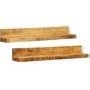 Wandregale 2 Stück Massivholz von vidaXL, Regale und Regale - Ref: Foro24-241088, Preis: 122,22 €, Rabatt: %