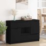 Vitrina con cajón Negro 100 x 30 x 65,6 Madera contrachapada